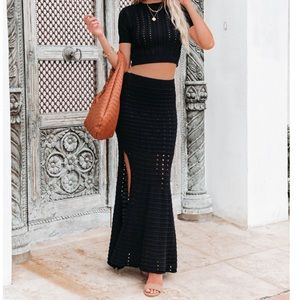 Vici Joplin Cotton Maxi Skirt and Crop Top Set Size S